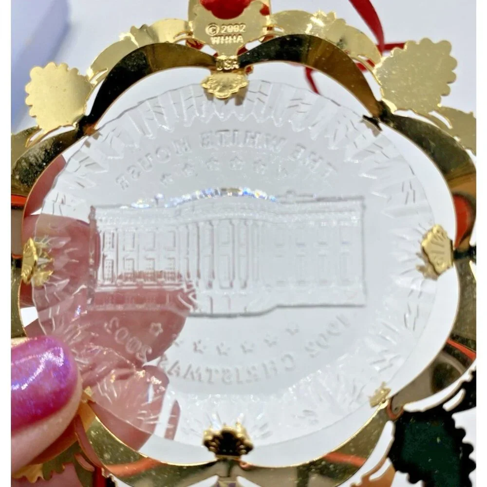 White House Historical Association Christmas Ornament 2002 Made in USA No box